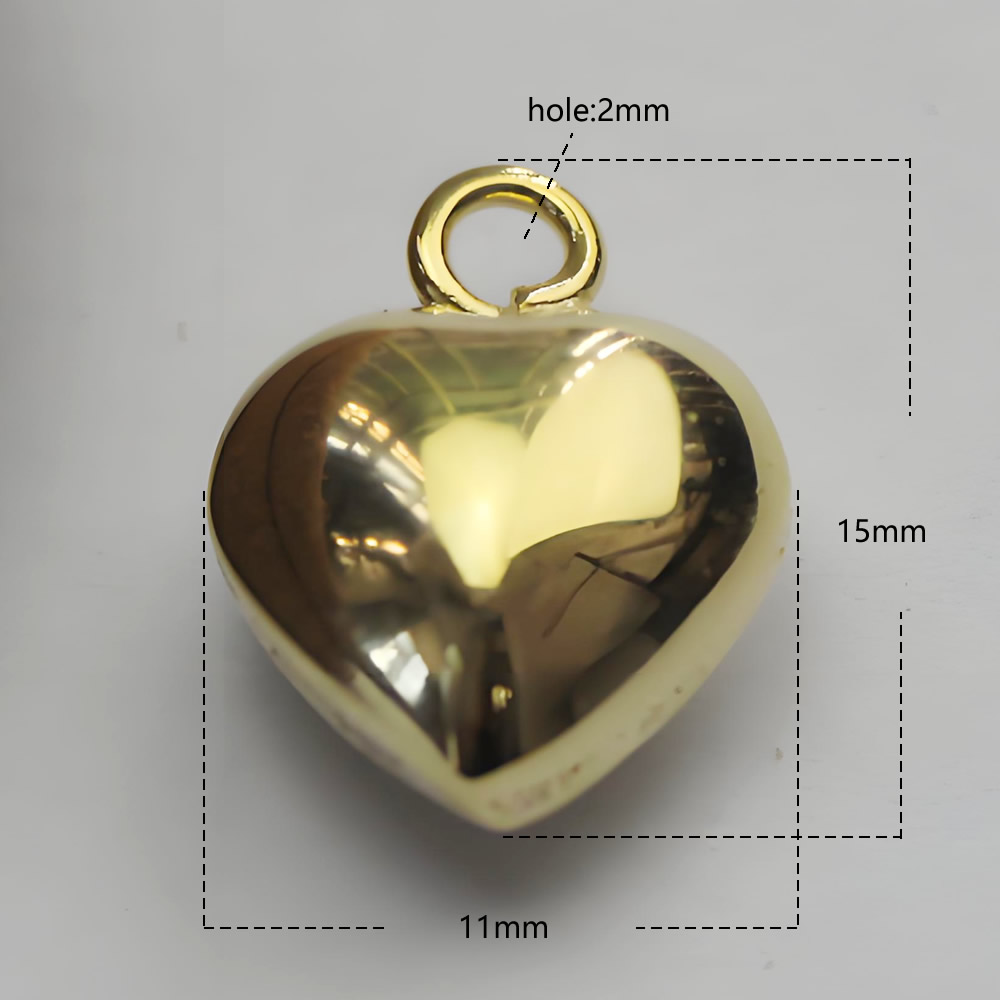 Sterling Silver Polished Heart Charm Hypoallergenic Glossy Jewelry Ornament