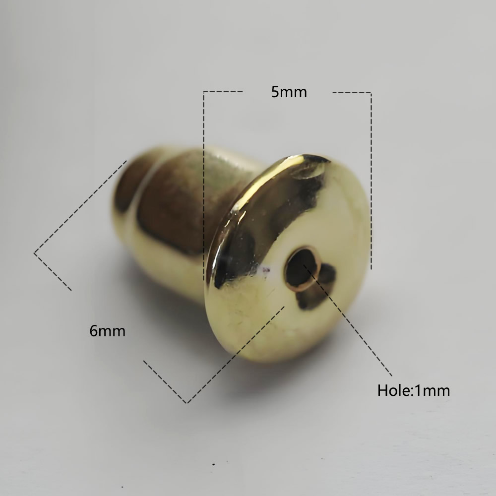 925 Sterling Silver Bullet Ear Nuts Hypoallergenic Polished Earring Backs