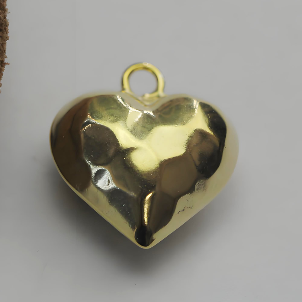 Puffy Striped Silver Heart Pendant Lab Inspected DDP Online Long Lasting Minimalist Bracelet Making Components