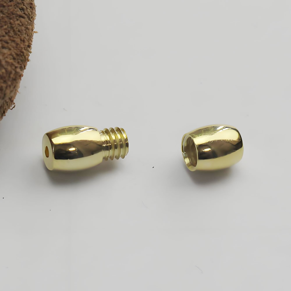 Sterling Silver Twin Oval Screw Clasp Lab Certified Secure Jewelry Fastener