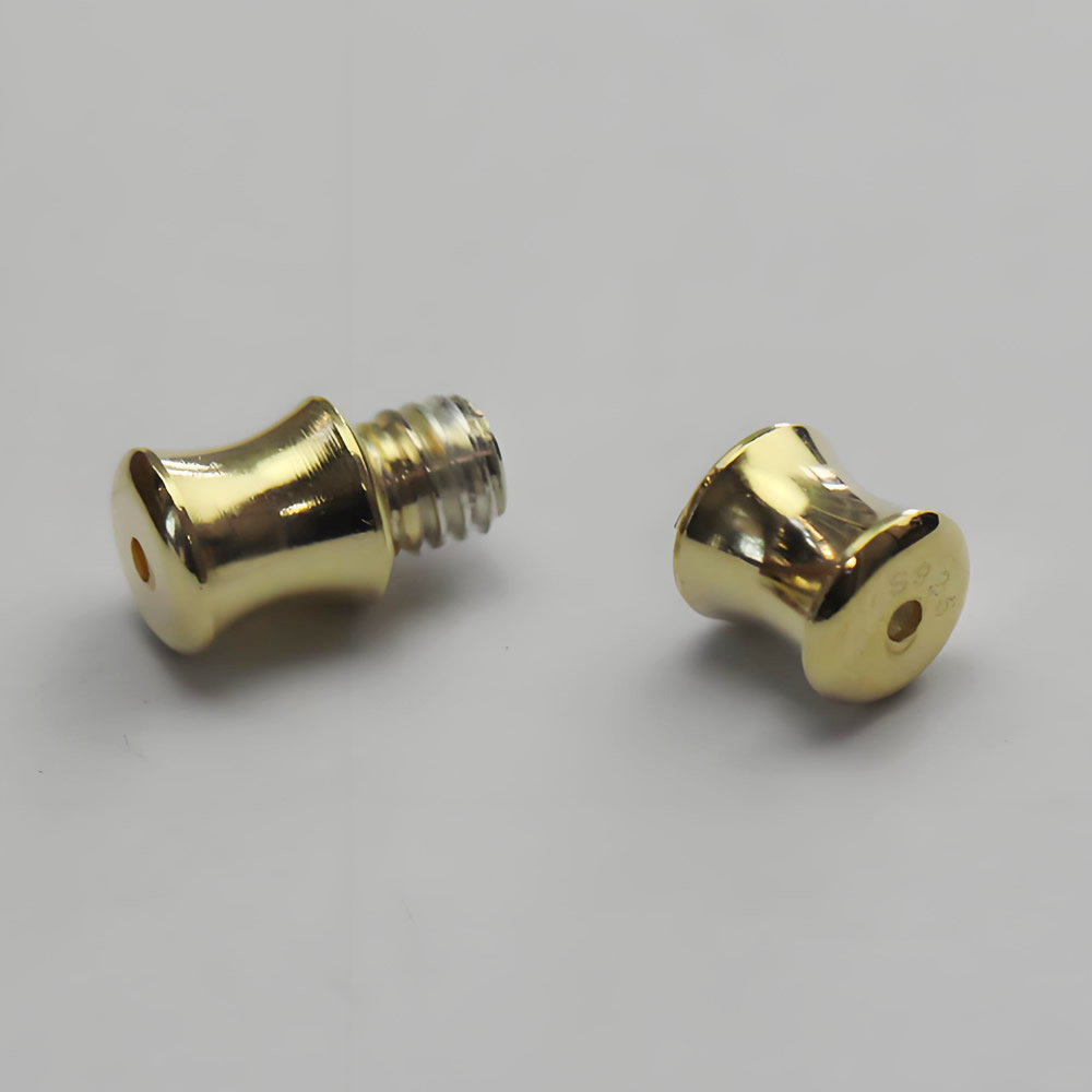 Double Flared Silver Tube Screw Clasp Lab Inspected DDP Online Long Lasting Minimalist Necklace Craft Components