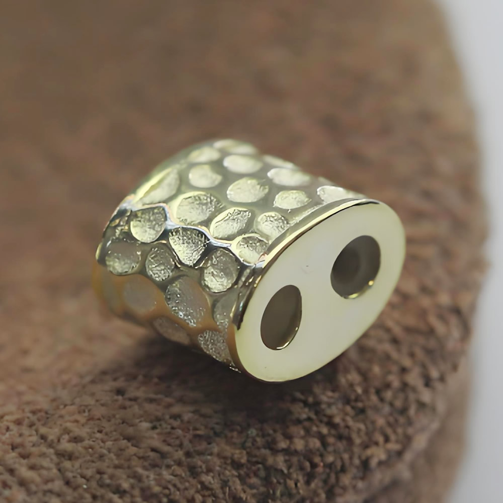 Sterling Silver Hammered Screw Beads Lab Certified Adjustable Spacer Finding