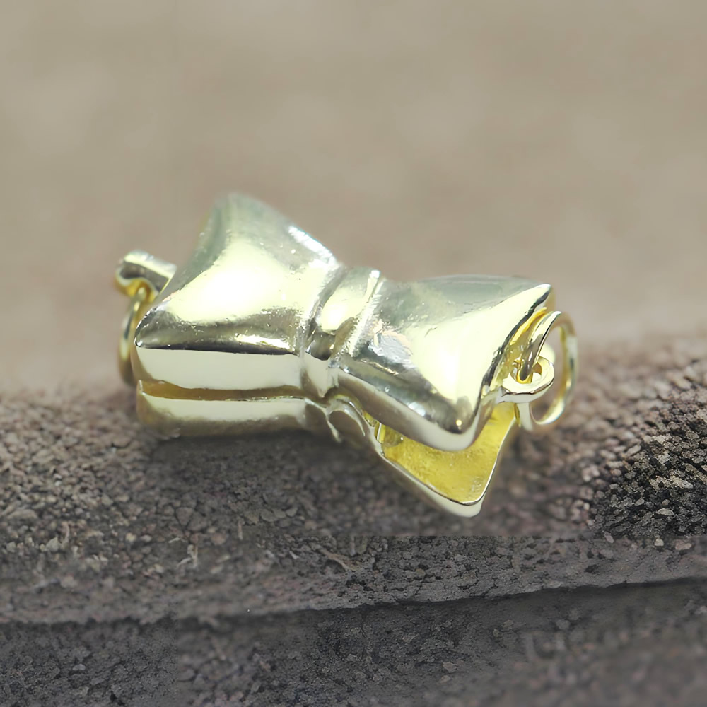 Sterling Silver Bow Shape Slide Insert Clasp Lab Tested Authentic Online Anti Tarnish DIY Bracelet Jewelry Findings