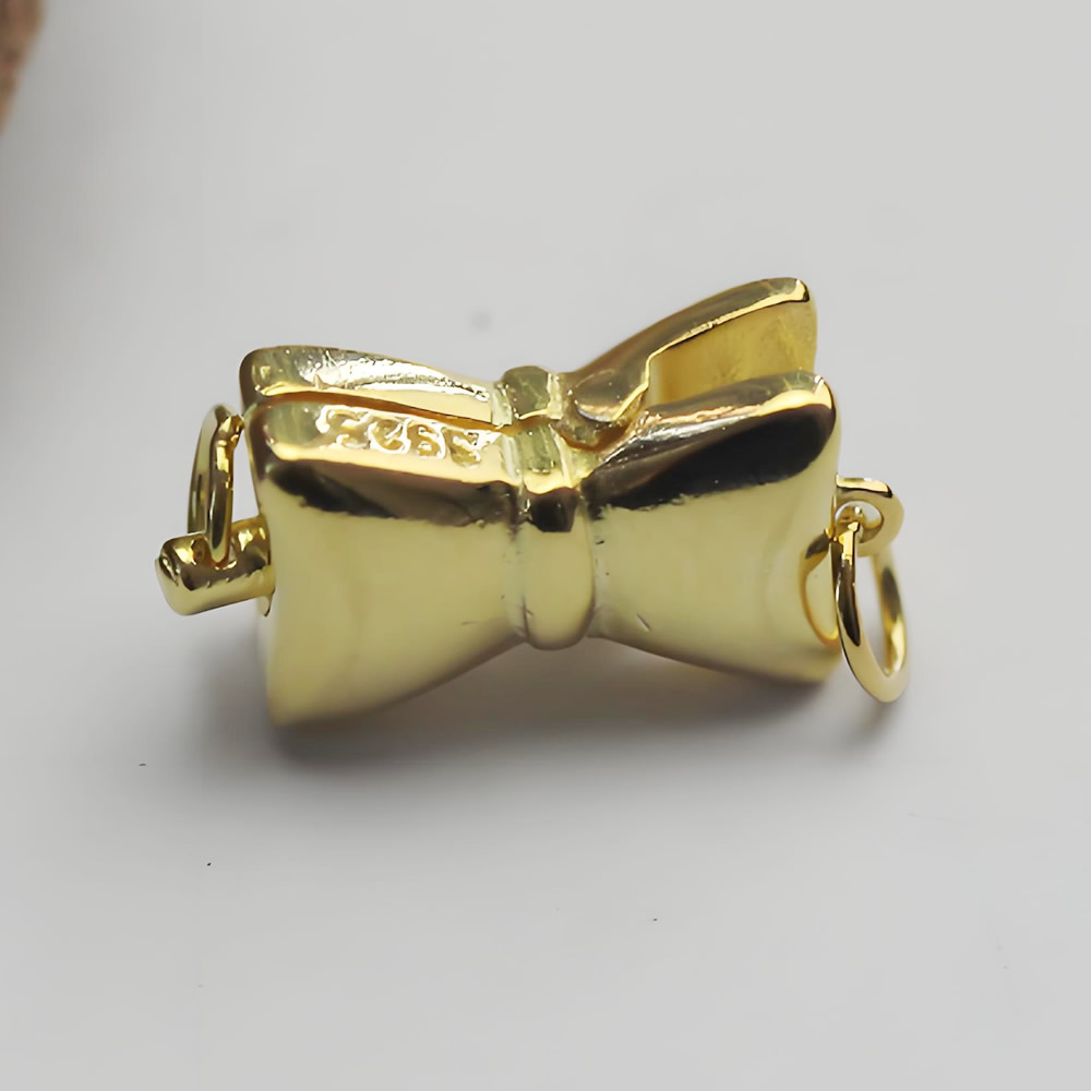 Sterling Silver Bow Shape Slide Insert Clasp Lab Tested Authentic Online Anti Tarnish DIY Bracelet Jewelry Findings
