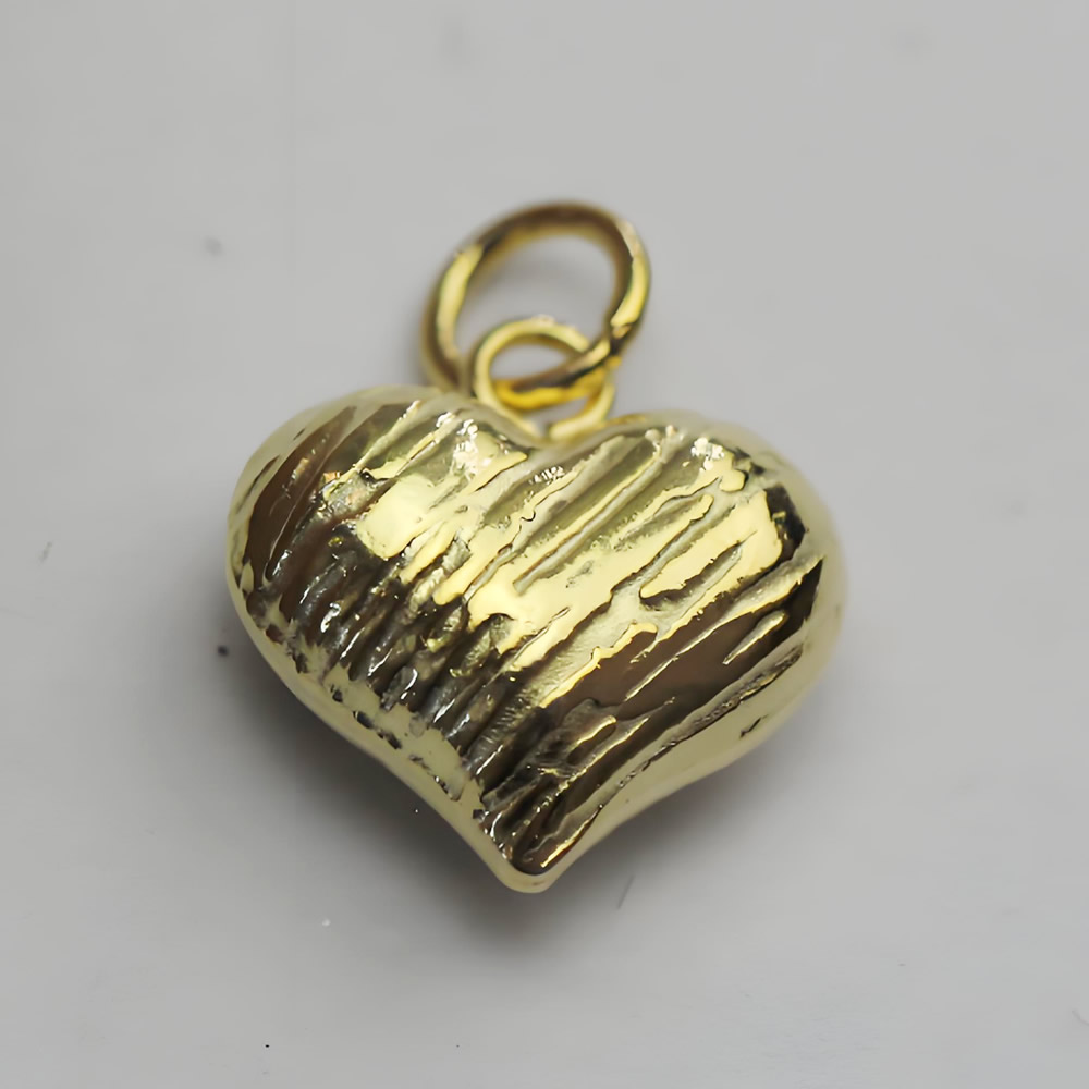 Textured Solid Silver Heart Pendant Lab Tested Authentic DDP In Stock Online Anti Tarnish DIY Necklace Jewelry Findings