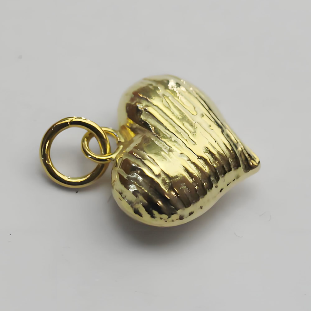 Textured Solid Silver Heart Pendant Lab Tested Authentic DDP In Stock Online Anti Tarnish DIY Necklace Jewelry Findings