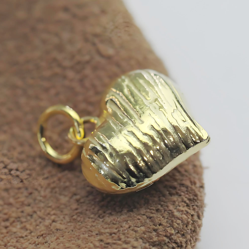 Textured Solid Silver Heart Pendant Lab Tested Authentic DDP In Stock Online Anti Tarnish DIY Necklace Jewelry Findings