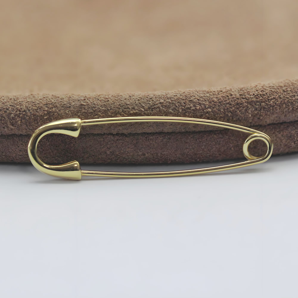 Smooth Gloss Silver Safety Pin Brooch Lab Inspected DDP Online Long Lasting Minimalist Fashion Craft Components