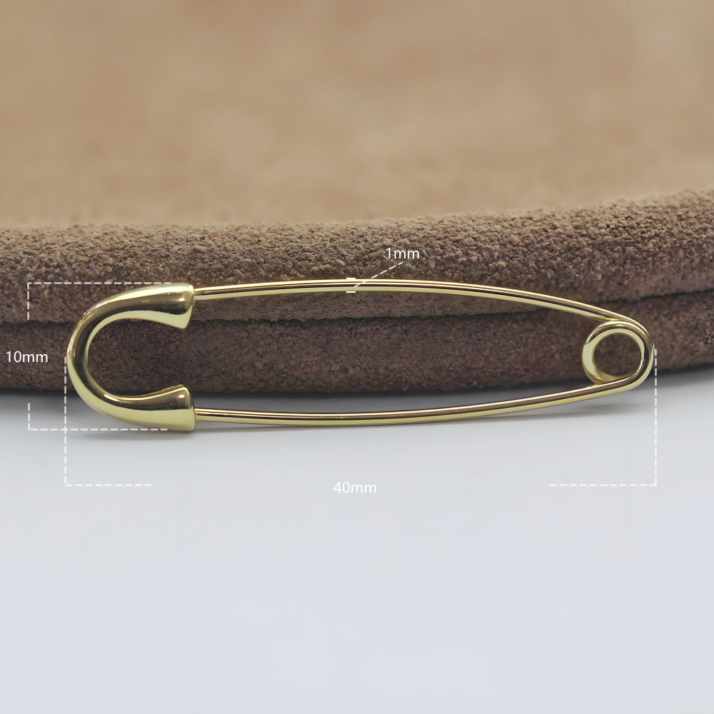 Smooth Gloss Silver Safety Pin Brooch Lab Inspected DDP Online Long Lasting Minimalist Fashion Craft Components