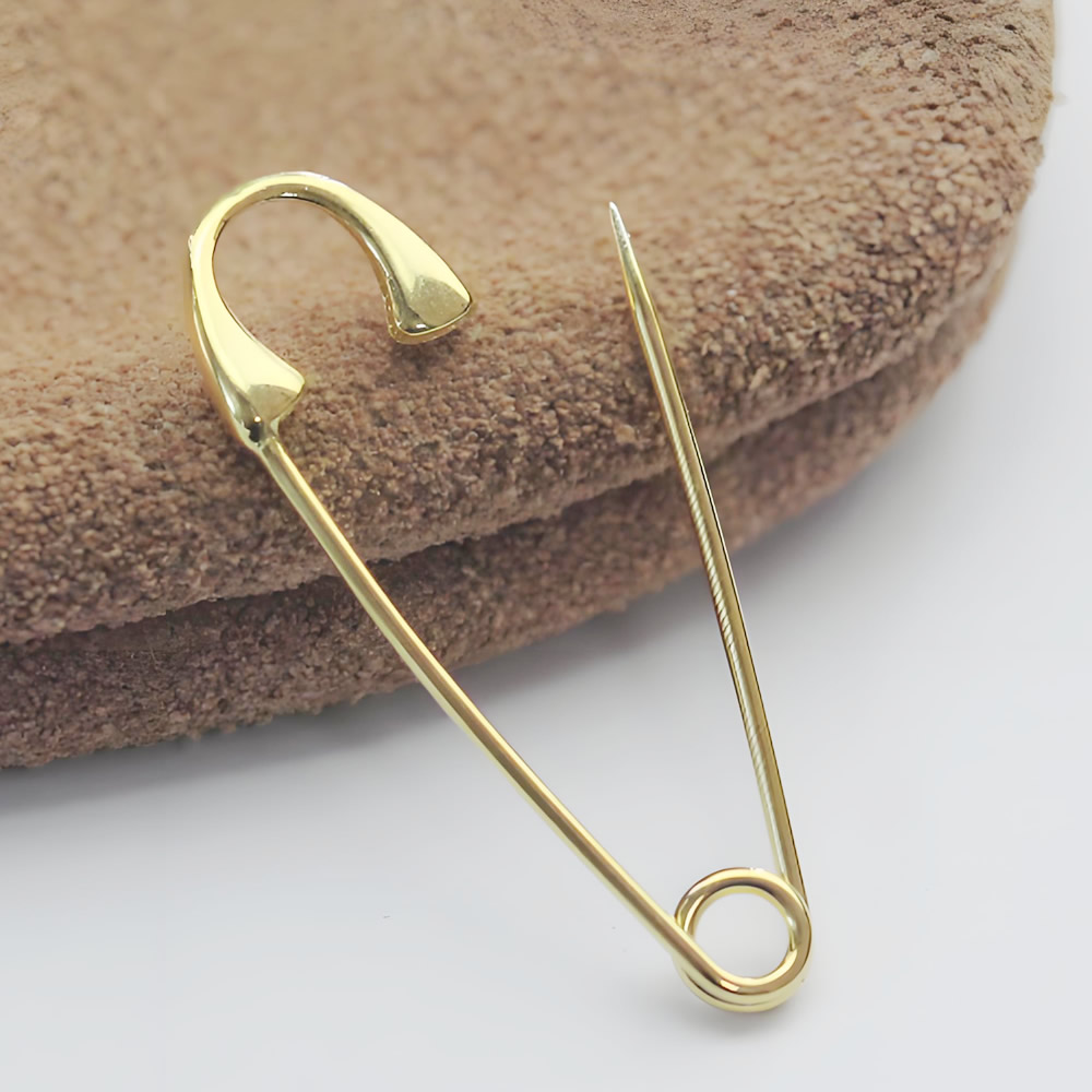 Sterling Silver Safety Pin Brooch Lab Tested Authentic DDP In Stock Online Anti Tarnish DIY Clothing Jewelry Findings