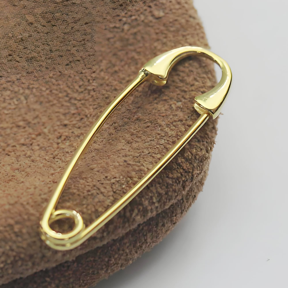 Sterling Silver Safety Pin Brooch Lab Tested Authentic DDP In Stock Online Anti Tarnish DIY Clothing Jewelry Findings
