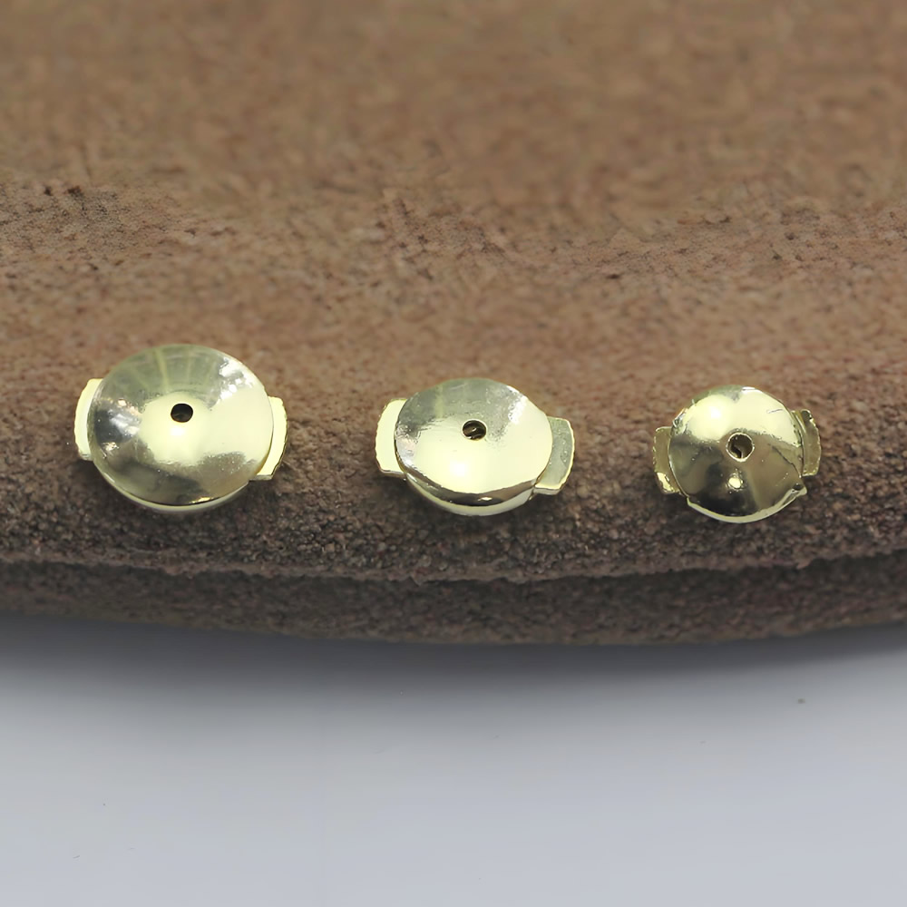 图片用AI 优化  Sterling Silver Ear Nuts Lab Certified Anti-Allergy Earring Backs