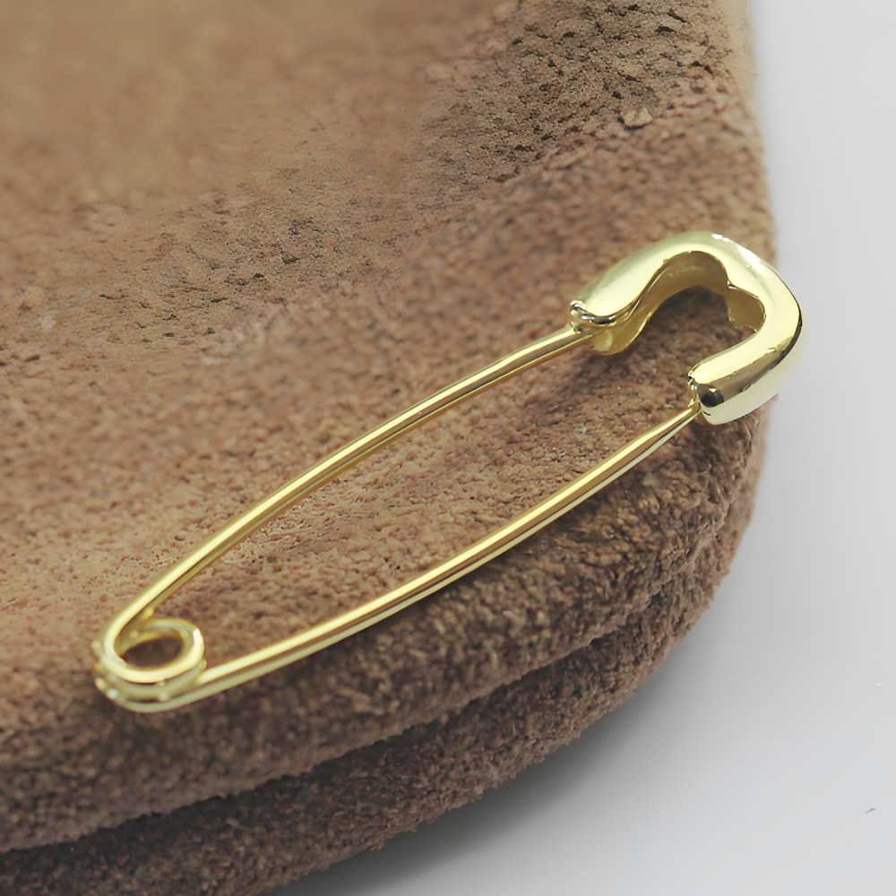 Sterling Silver Safety Pin Brooch Lab Tested Authentic DDP In Stock Online Anti Tarnish DIY Clothing Jewelry Findings