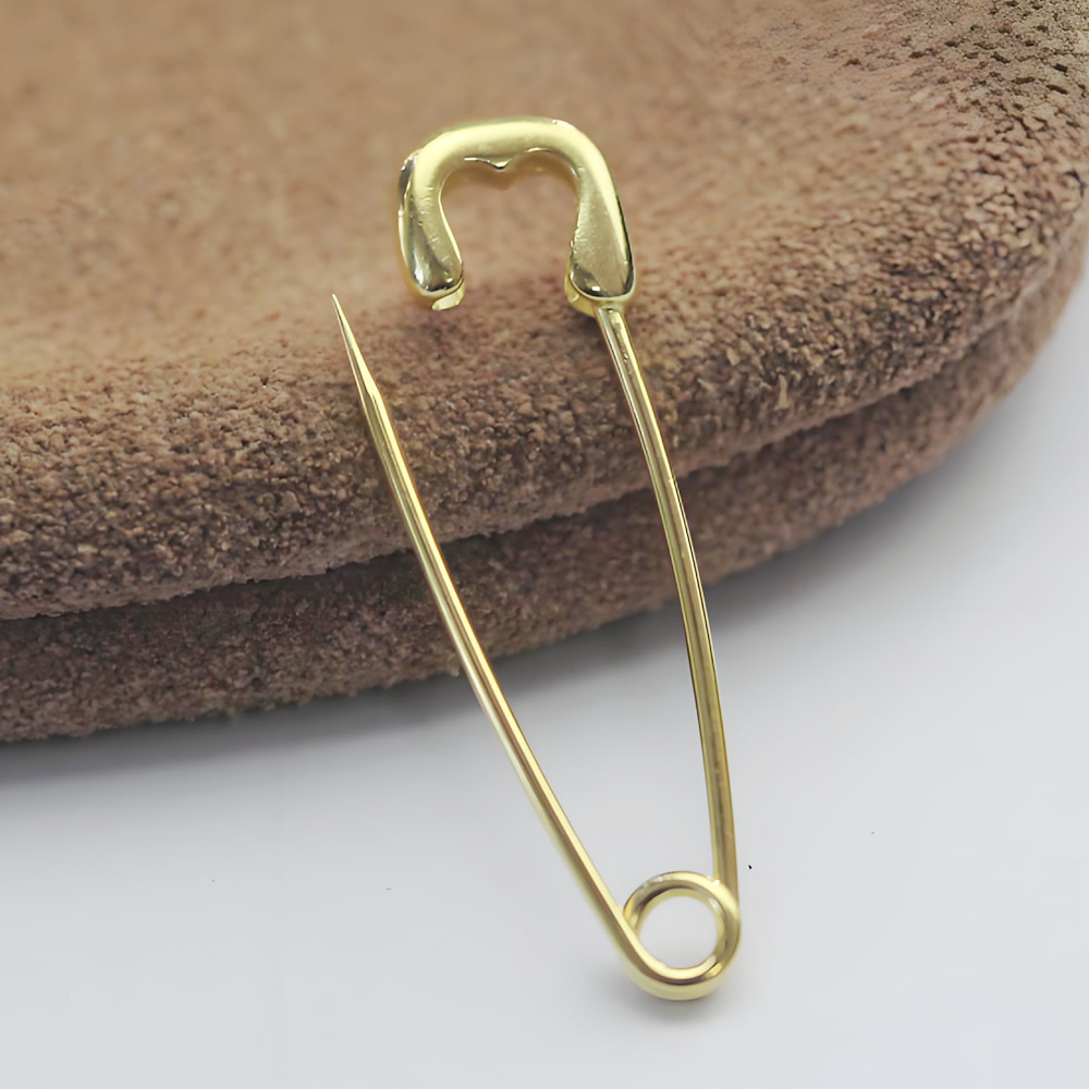 Sterling Silver Safety Pin Brooch Lab Tested Authentic DDP In Stock Online Anti Tarnish DIY Clothing Jewelry Findings