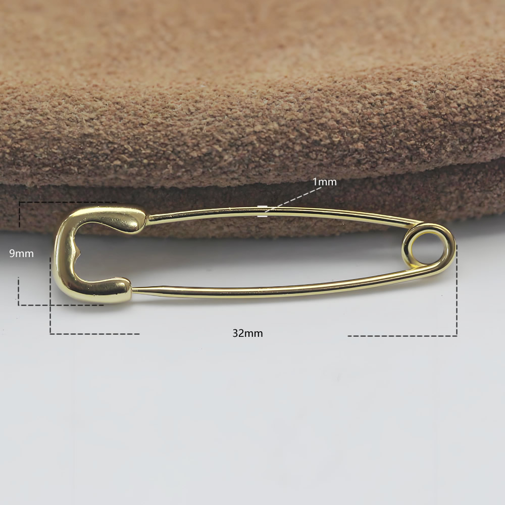 Sterling Silver Safety Pin Brooch Lab Tested Authentic DDP In Stock Online Anti Tarnish DIY Clothing Jewelry Findings