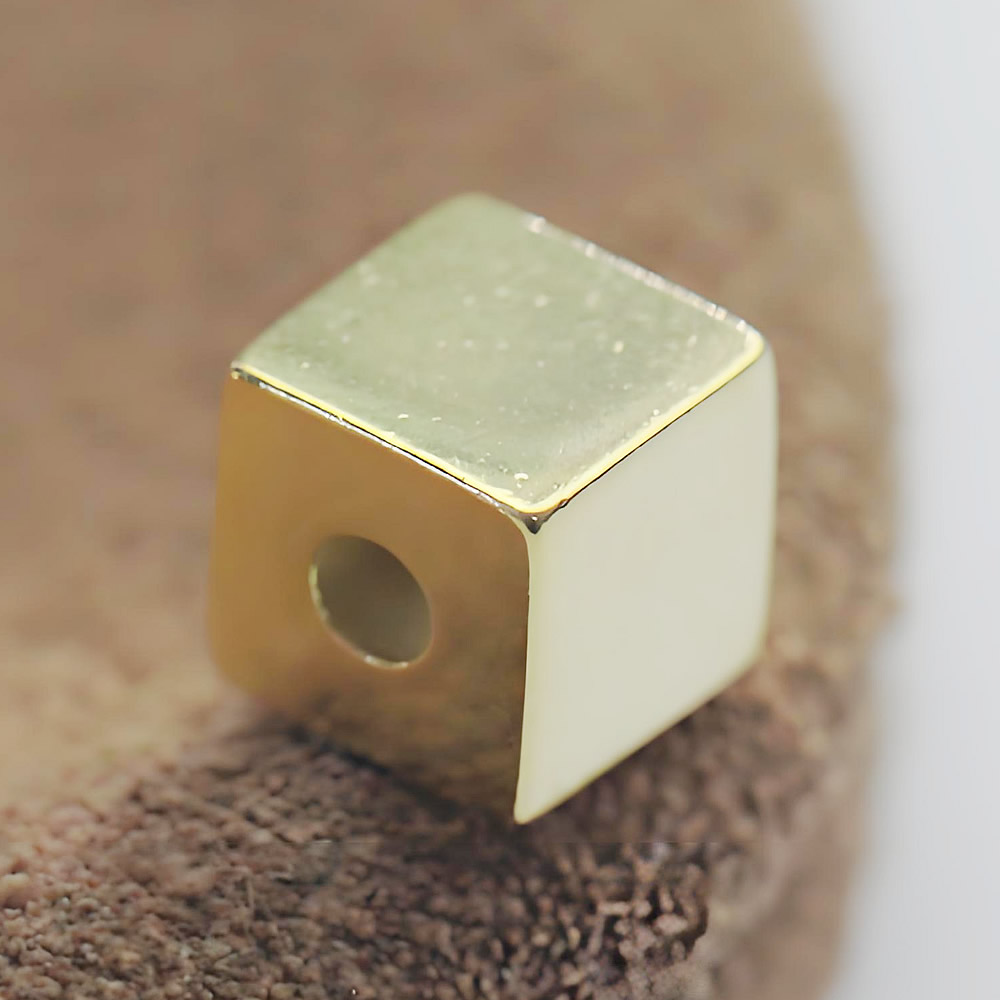 Sterling Silver Spacer Beads Lab Certified Anti-Allergy Cube Jewelry Findings