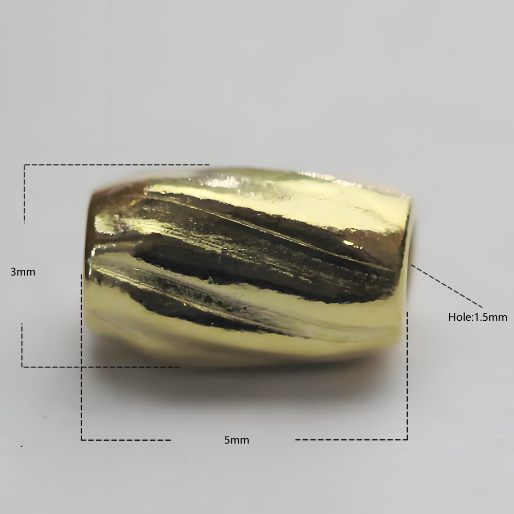 Sterling Silver Rice Shaped Spacer Beads Lab Tested Authentic DDP In Stock Online Anti Tarnish DIY Bracelet Jewelry Findings