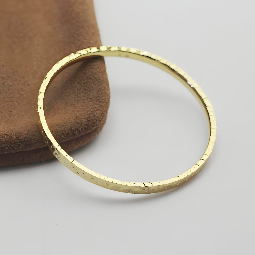Sterling Silver Bracelet Lab Certified Anti-Allergy Stackable Bangle