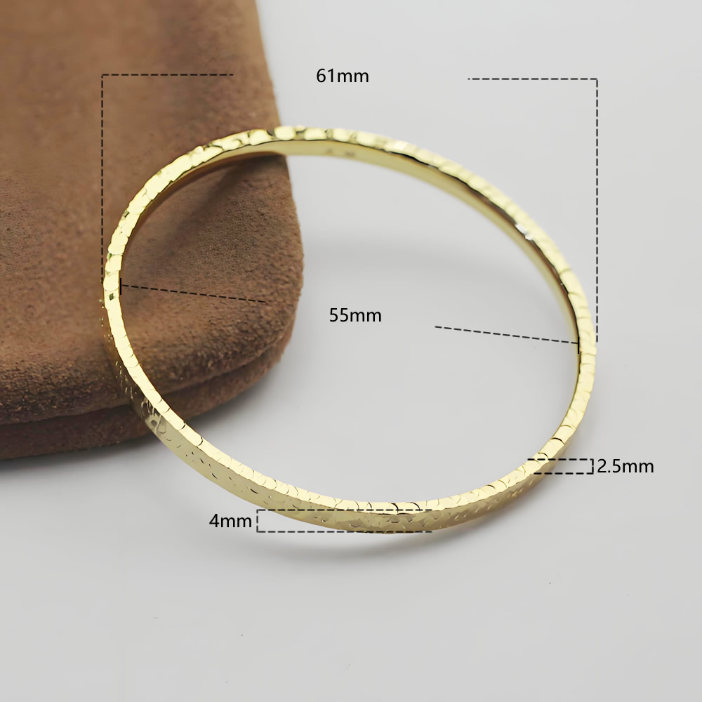 Sterling Silver Bracelet Lab Certified Anti-Allergy Stackable Bangle