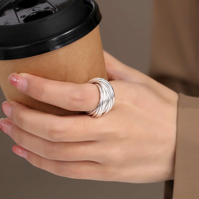 Personalized interlocking name rings sterling silver Russian wedding ring mothers jewelry