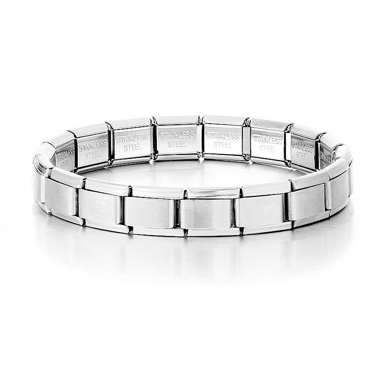 Stainless Steel Italian Modular Bracelet 9mm Titanium Steel Link DIY Elastic Couple's Wristband