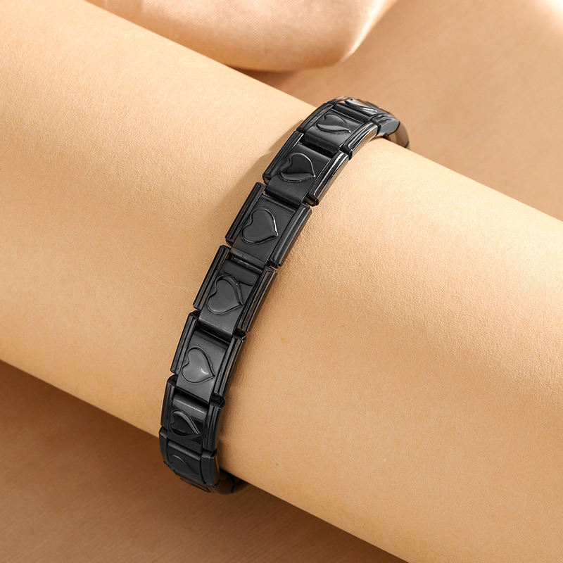 Italian module titanium steel free splicing oil dripping peach heart bracelet