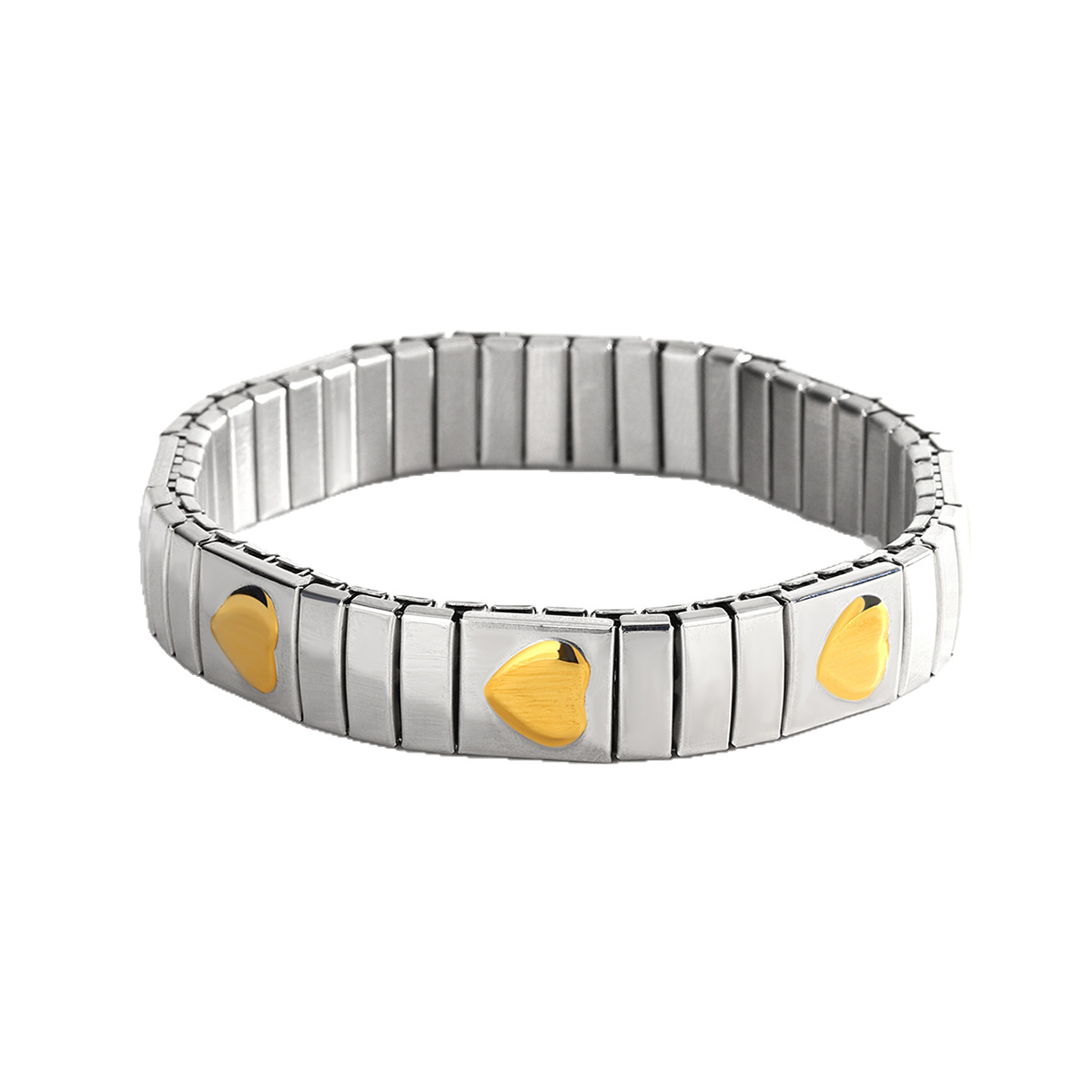 Love elastic multi-color stainless steel bracelet
