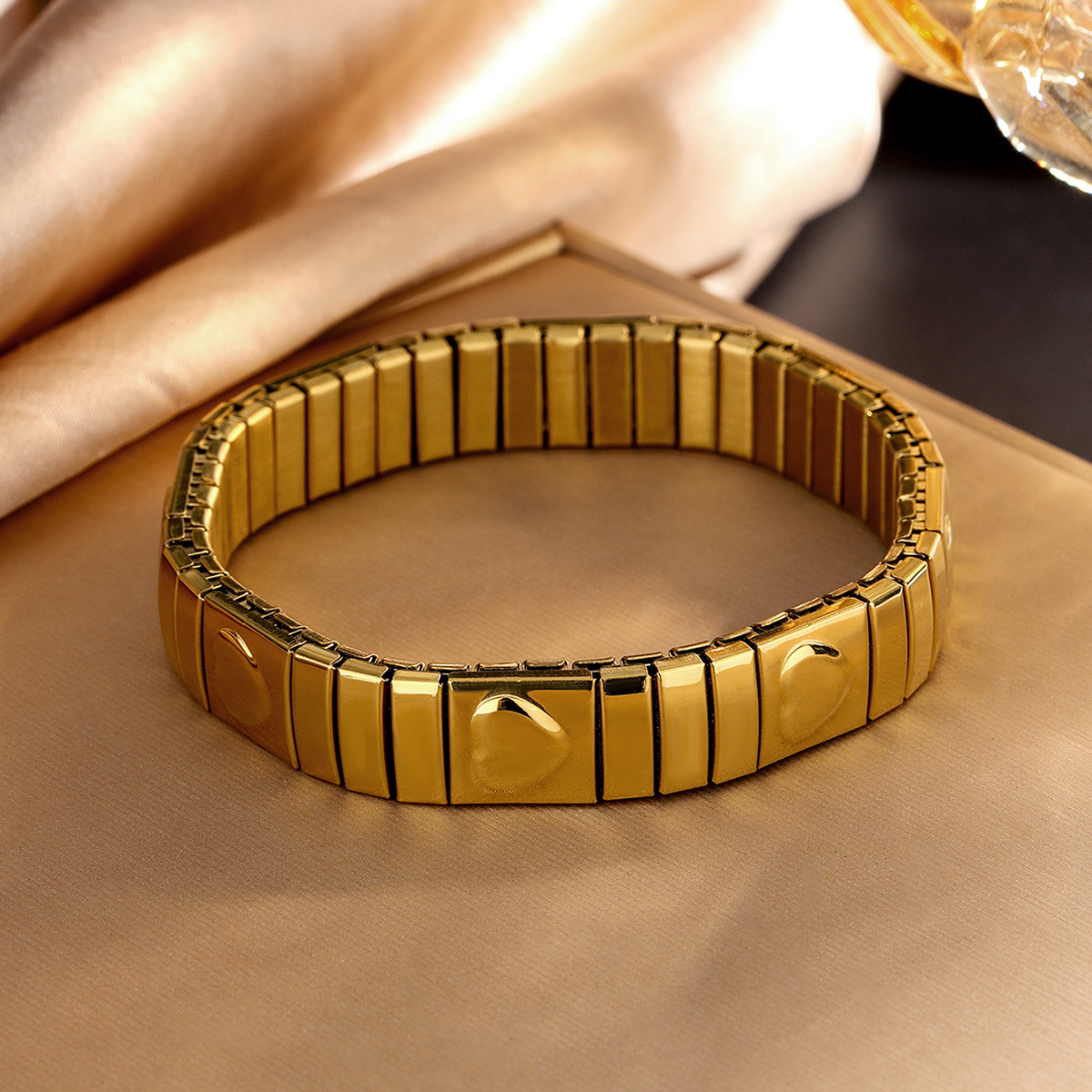 Love elastic multi-color stainless steel bracelet