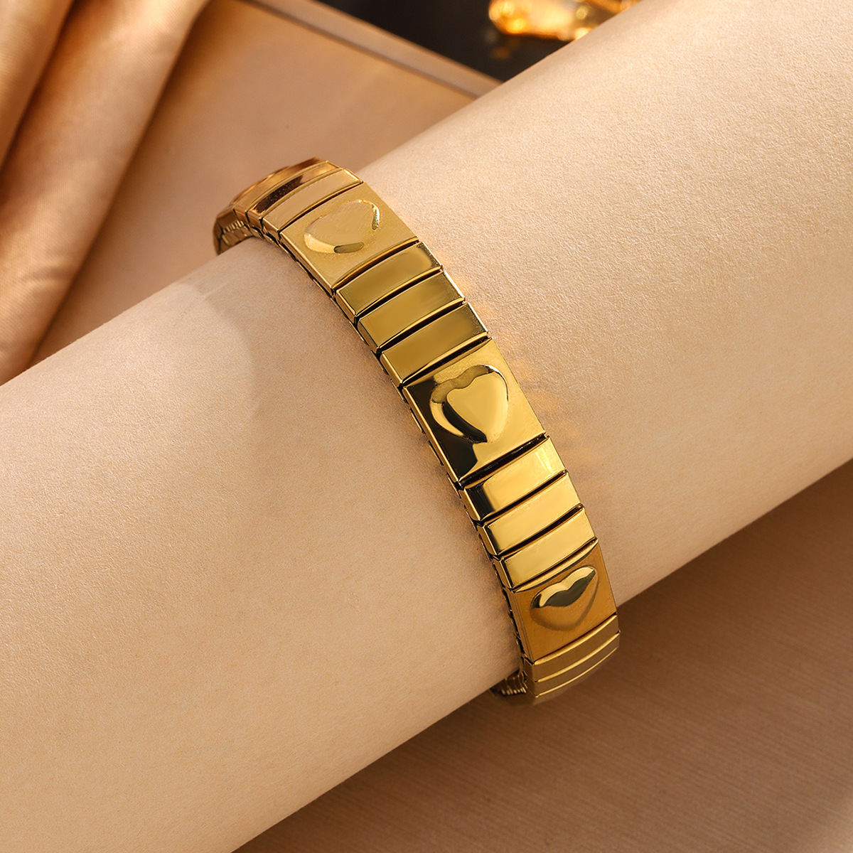 Love elastic multi-color stainless steel bracelet