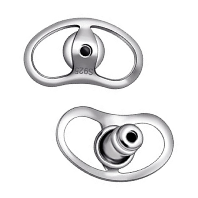 925 Sterling Silver Pig's Snout Ear Nut