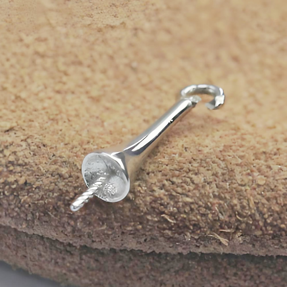 925 Sterling Silver Bails for Half-Drill