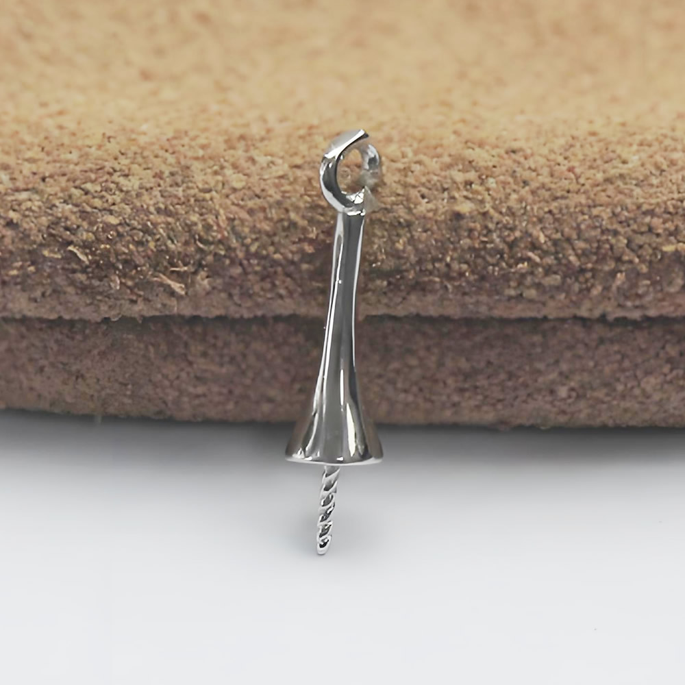 925 Sterling Silver Bails for Half-Drill