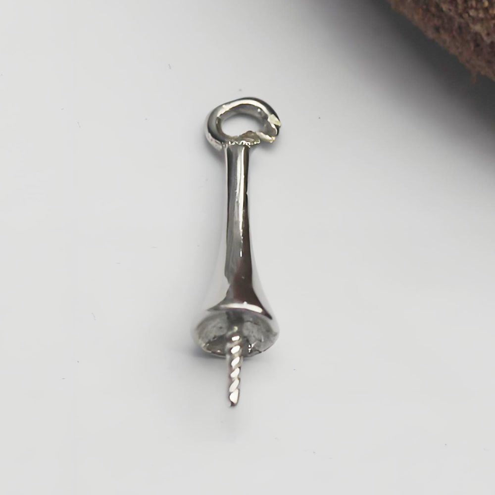 925 Sterling Silver Bails for Half-Drill
