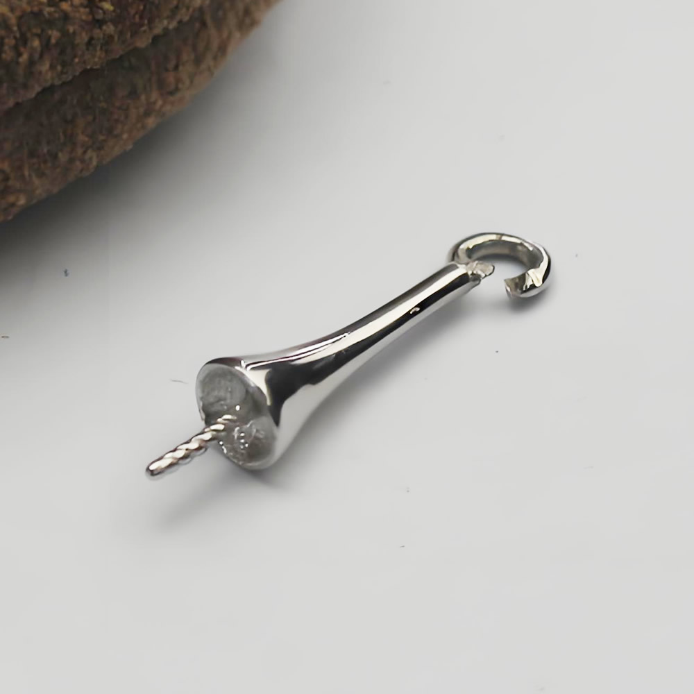 925 Sterling Silver Bails for Half-Drill