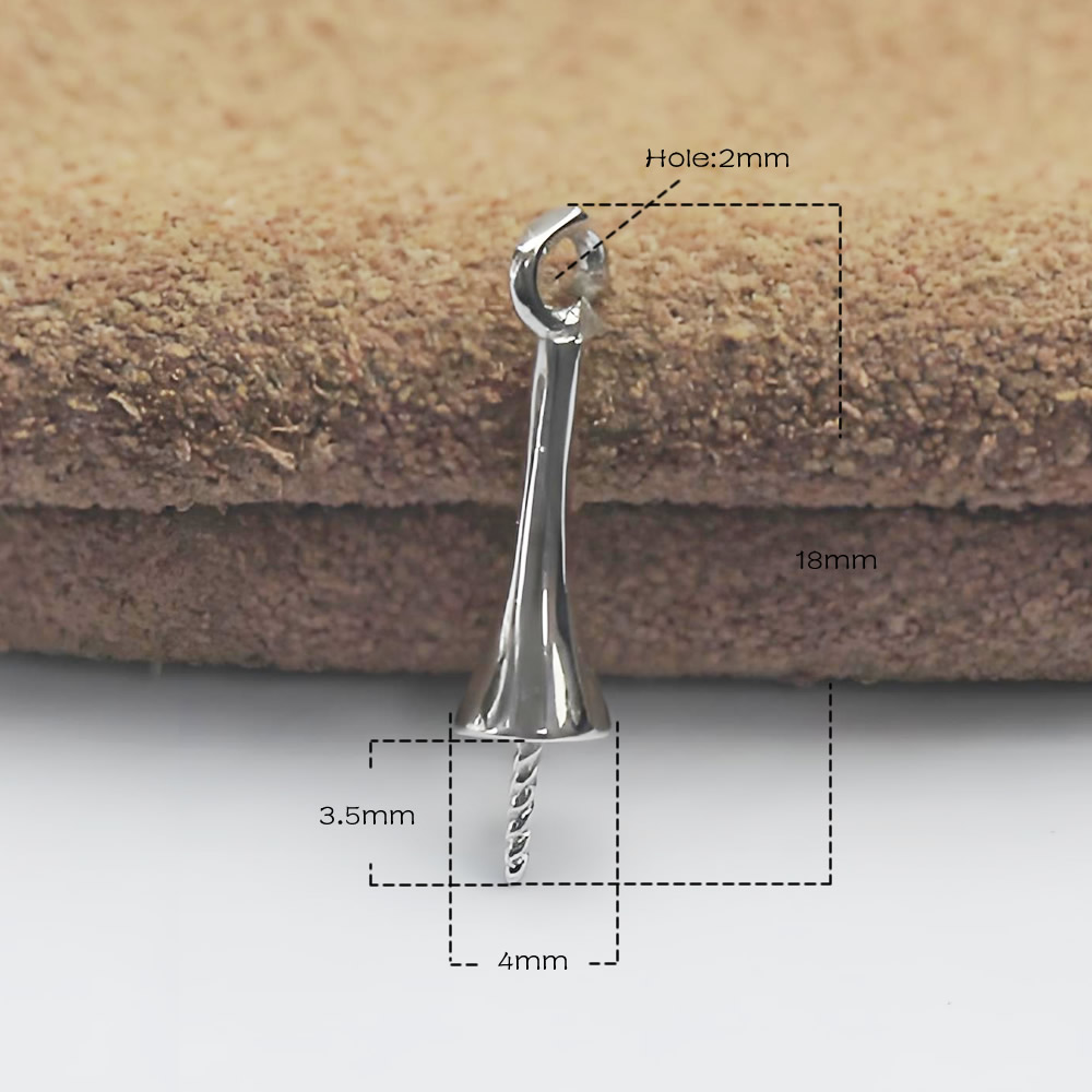 925 Sterling Silver Bails for Half-Drill