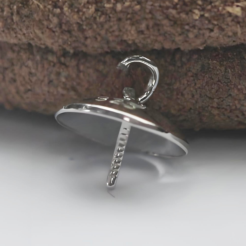 925 Sterling Silver Bails for Half-Drill