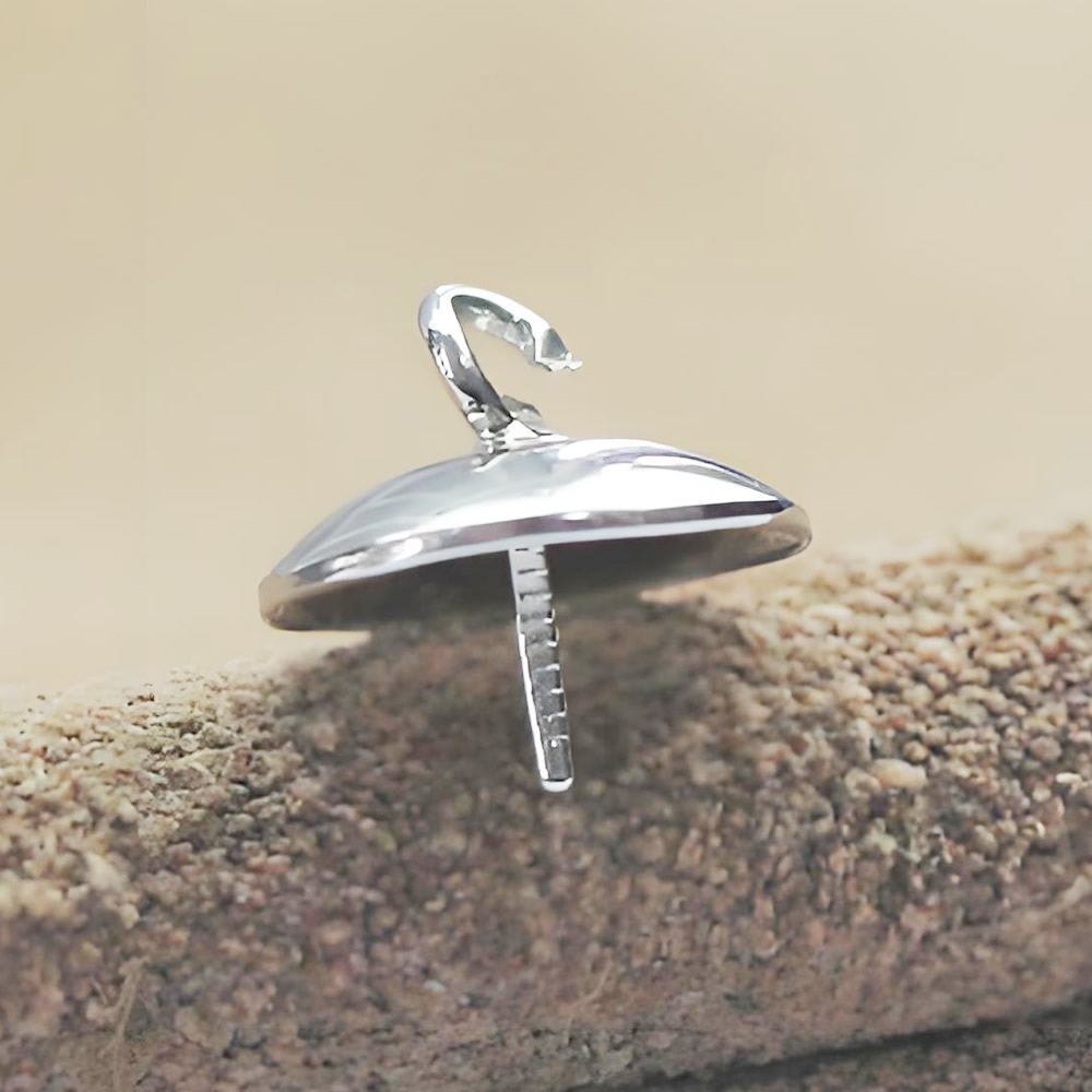925 Sterling Silver Bails for Half-Drill