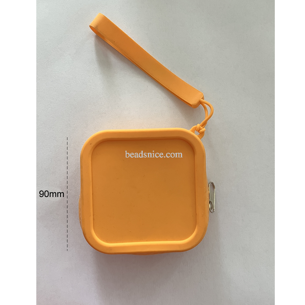 Silicone Square Baby Pacifier Box Baby Lanyard Mommy Bag Silicone Bear Pacifier Storage Box Pacifier Clip