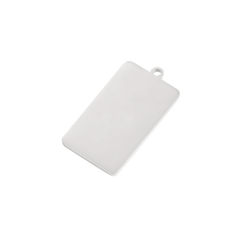 Stainless Steel Blank Rounded Rectangle Drop Pendant Handmade Craft Gifts Personalized Engraving Bracelet Findings