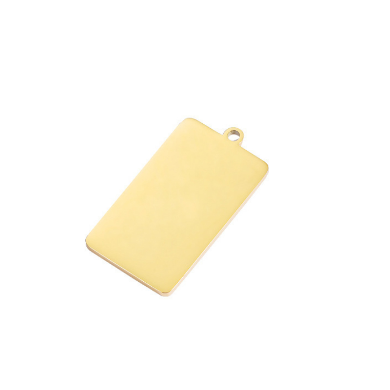 Stainless Steel Blank Rounded Rectangle Drop Pendant Handmade Craft Gifts Personalized Engraving Bracelet Findings