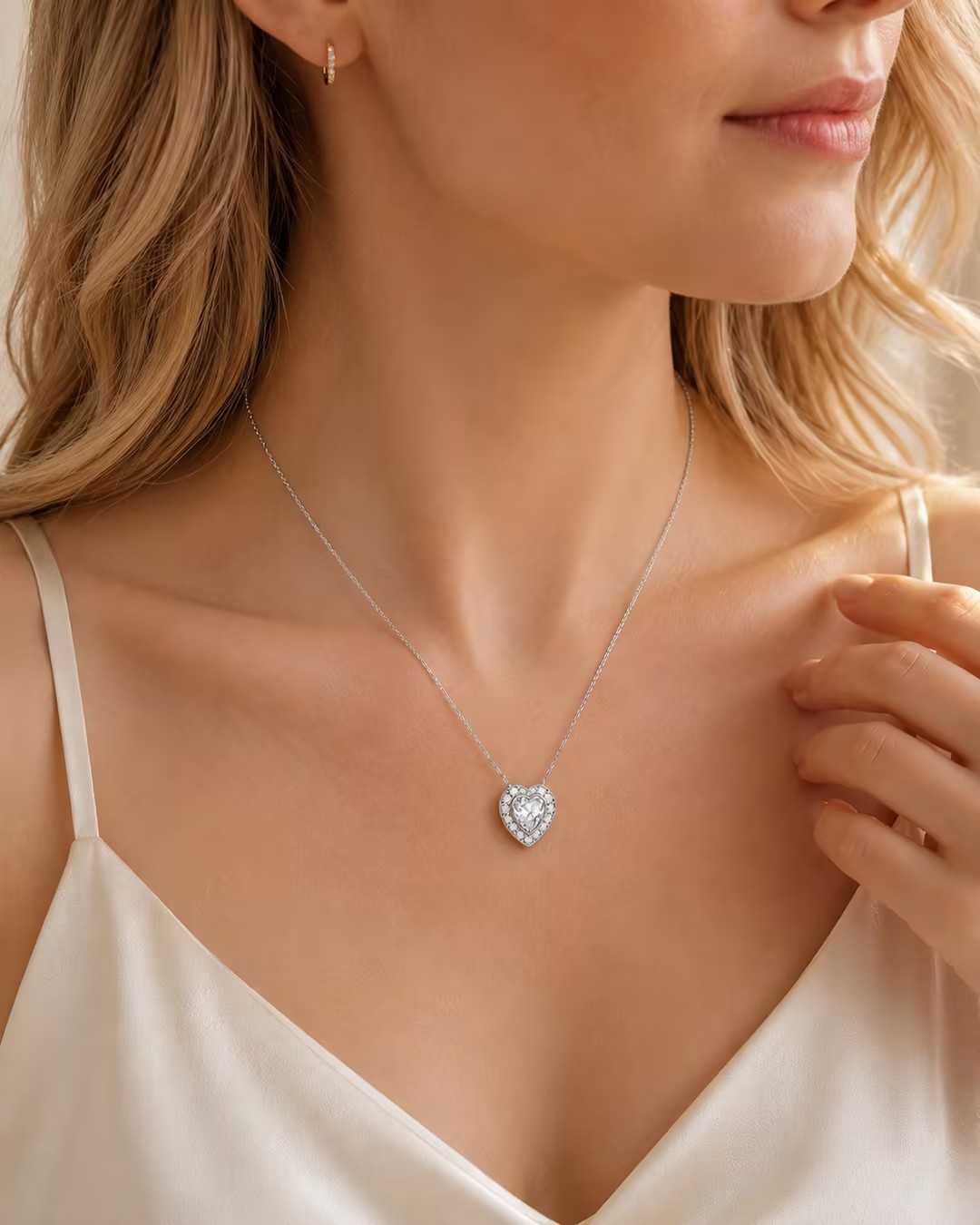 分类错 Crystal Necklace for Women Elegant Pendant Necklace Romantic Sparkling Jewelry Gift for Her