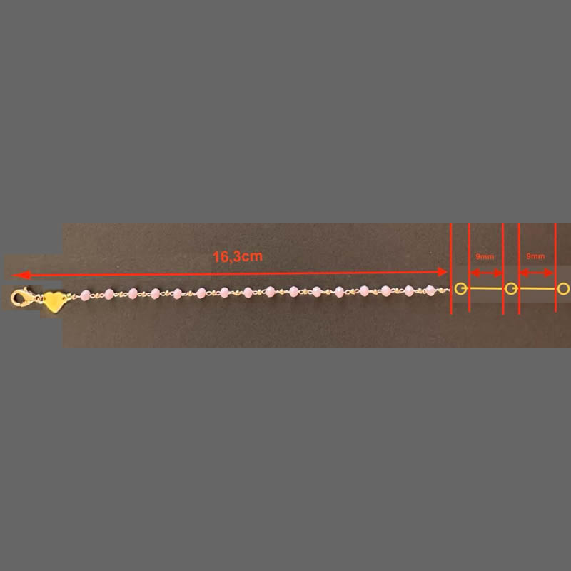 Stainless steel crystal beads bracelet
