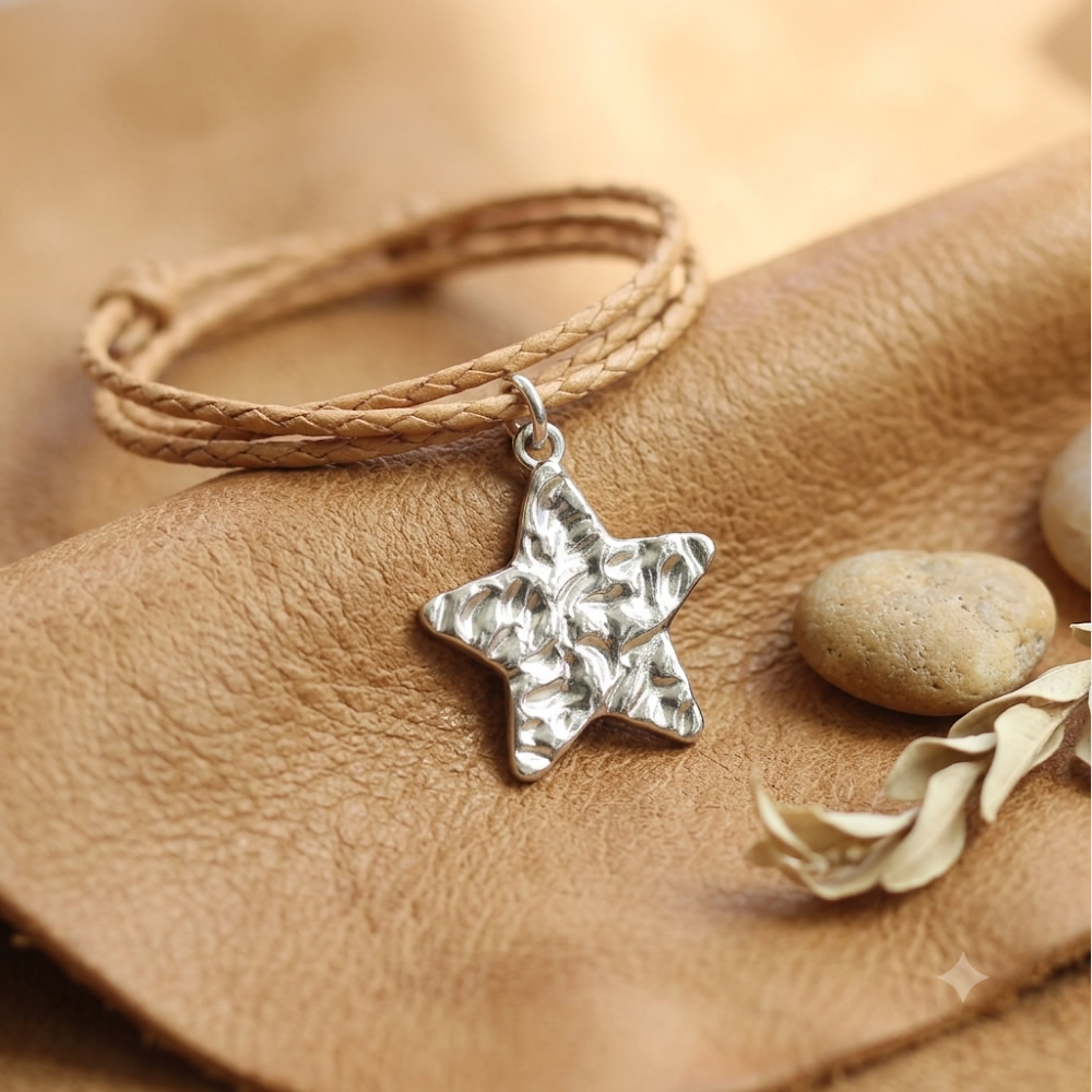 Stainless Steel Handmade Hammered Star Charm DIY Jewelry Lab Safe Raw Material