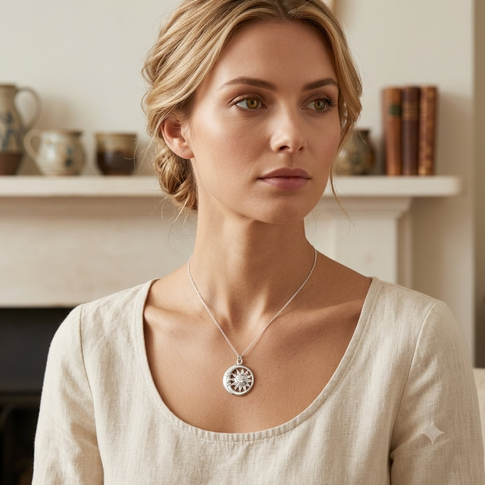 Stainless Steel Openwork Celestial Sun Moon Disc Pendant Handmade Craft Gifts Custom Bracelet Jewelry Findings