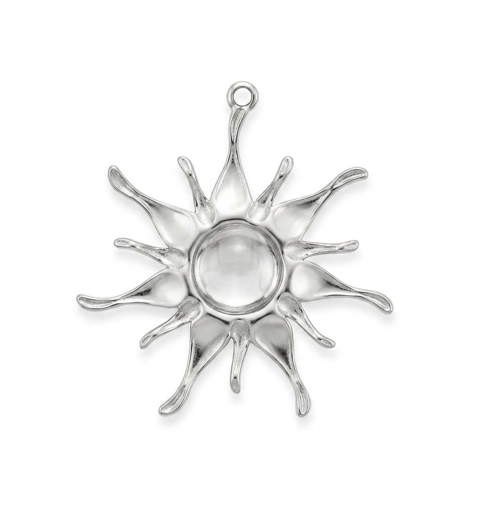 Stainless Steel Handmade Sun Pendant Anti Corrosion Lab Approved Quality