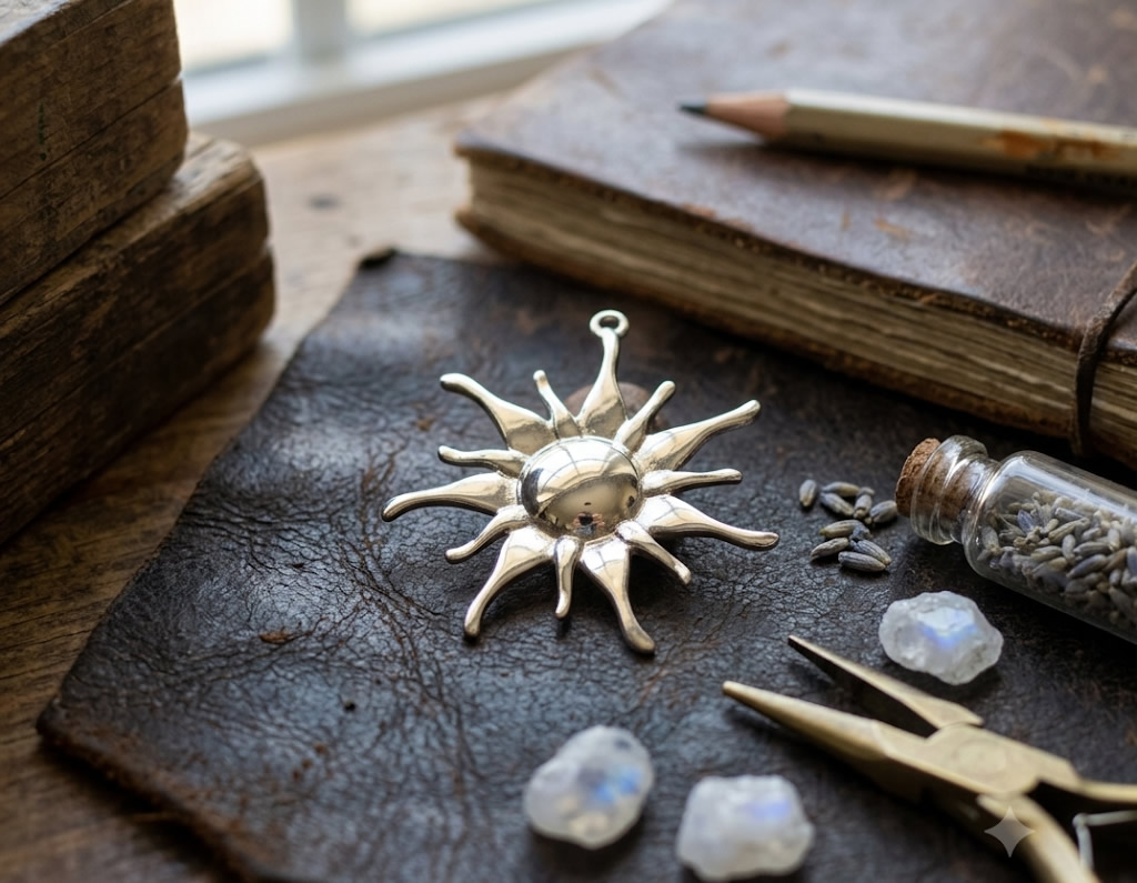 Stainless Steel Handmade Sun Pendant Anti Corrosion Lab Approved Quality