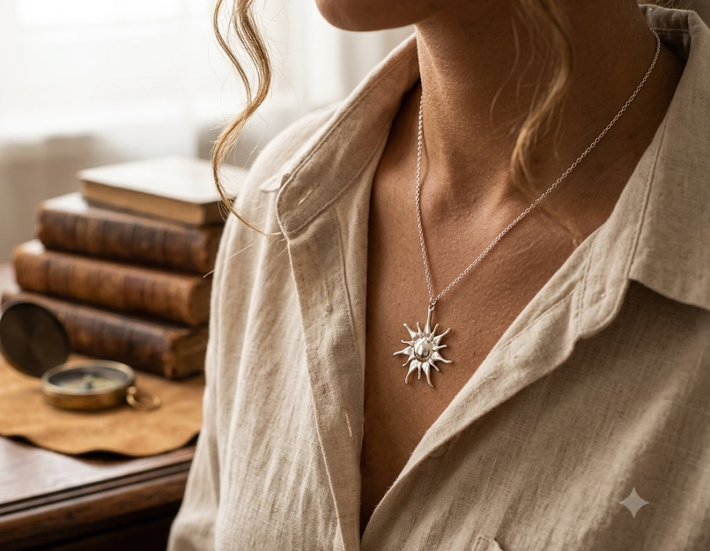 Stainless Steel Handmade Sun Pendant Anti Corrosion Lab Approved Quality