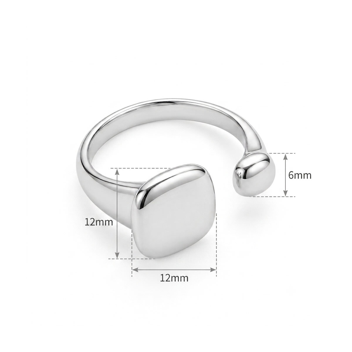 Non Tarnish Gold Dome Ring Stainless Steel - Chunky Waterproof Minimalist Statement Band