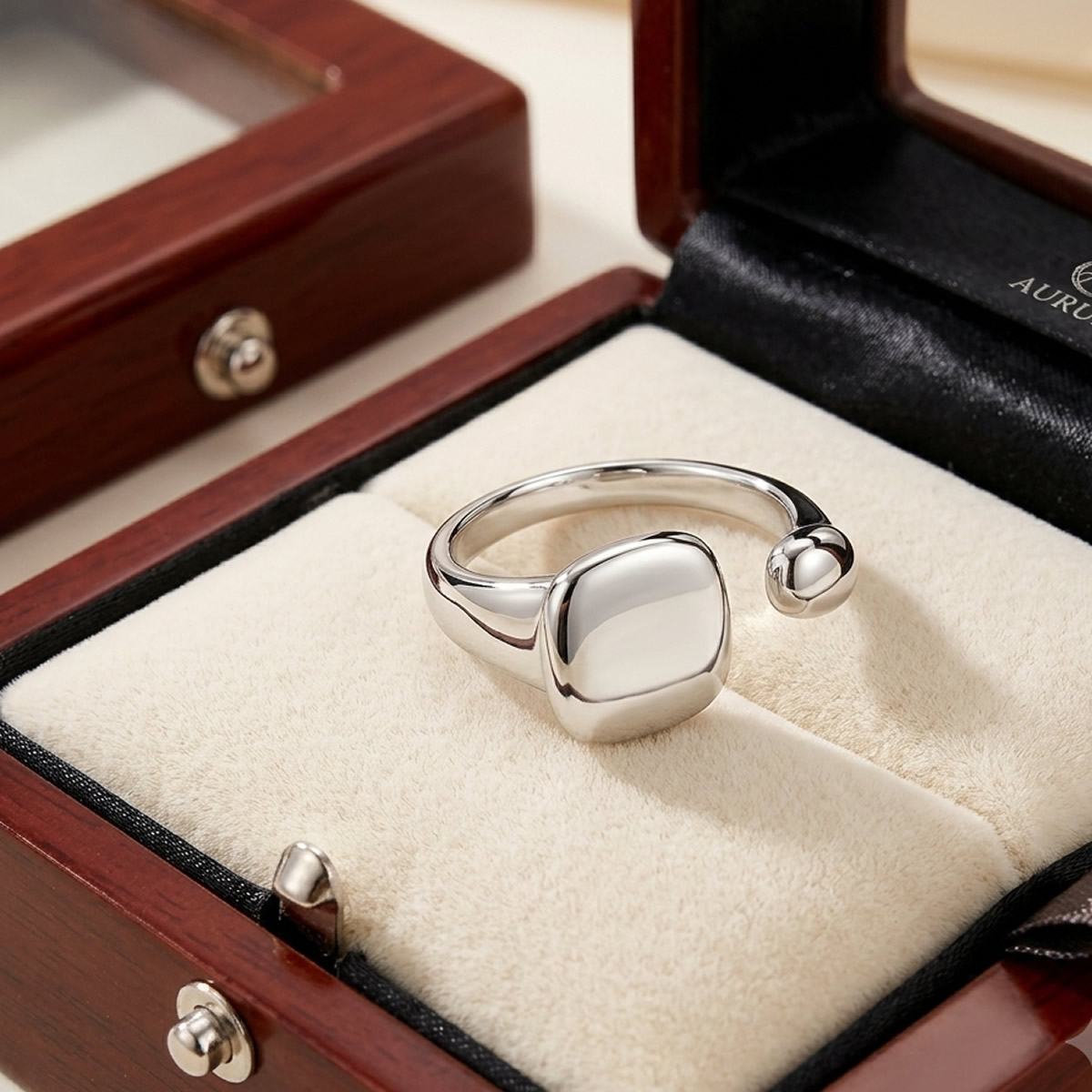 Non Tarnish Gold Dome Ring Stainless Steel - Chunky Waterproof Minimalist Statement Band