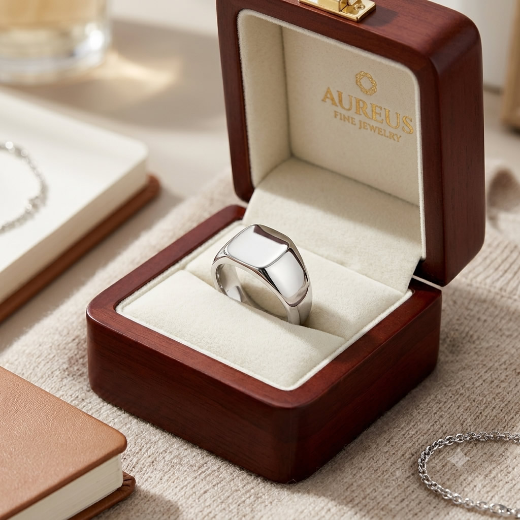 Waterproof Gold Triangle Signet Ring - Stainless Steel Geometric Pyramid Statement Ring